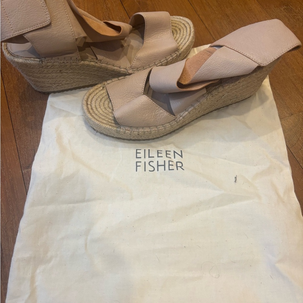 Eileen Fisher Women's Pink Wedge Sandals